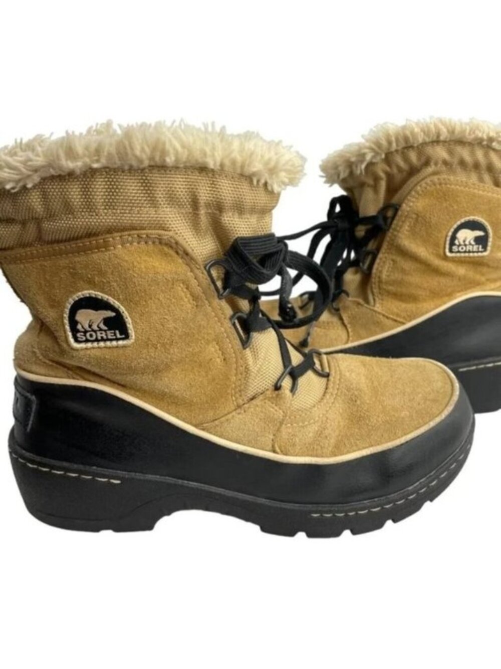 Sorel Tivoli Beige NY2636-373 Insulated Waterproof Duck Snow Boots Youth Girls 5